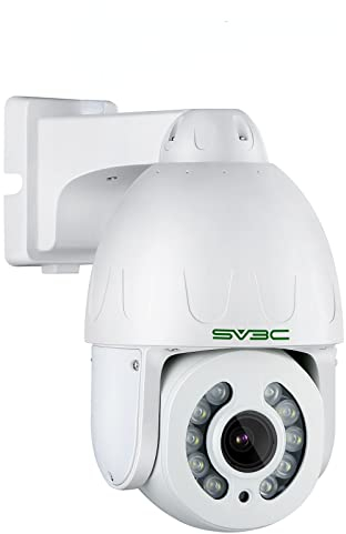 SV3C 5MP PTZ POE Dome Überwachungskamera Outdoor, Auto-Tracking, 5X Zoom, Farb-Nachtsicht, 2-Wege-Audio, Bewegungserkennung, ONVIF, RTSP, FTP, Blue Iris, 24/7 Aufnahme