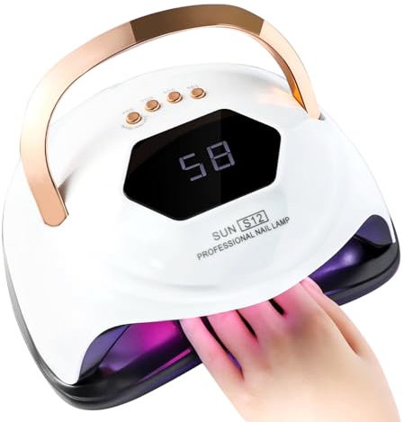 268W UV Lampe für Gelnägel, UV Lampe Nägel mit 4 Timer, LCD Display, Smart Sensor, Premium UV Lampe für Alle UV Gel Nagellack, LED Lampe Nägel Ideal für Anfänger und Profis