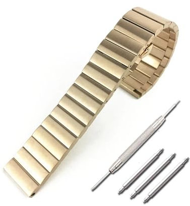 TVKSIPAR Accessori for orologi cinturino in acciaio 16mm18mm20mm22mm cinturino in acciaio inossidabile sportivo cinturino in metallo impermeabile cinturino for orologio da uomo femminile(Rose gold,22m