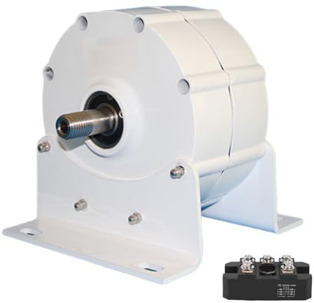 twostronking Generador De Imán Permanente De 1000 W, Generador De Rueda De Agua, 12 V, 24 V, 48 V, 600 R/Min, Carcasa De Aluminio, Adecuado para Turbinas Eólicas Y Turbinas Hidroeléctricas, Etc.,48V