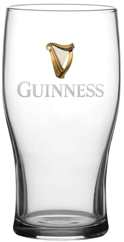 EIO Gifts Personalised Genuine Guinness Irish Stout Pint Glass – Custom Engraved Beer Glass Gift for Men & Women, Customised Drinking Glassware, 20fluid Ounces / 568millilitres