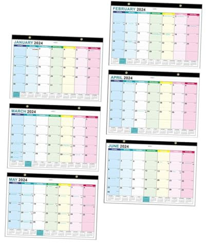 Operitacx Wandkalender Multifunktionaler Jahresplaner Mit Praktischem Design Für Zuhause Und Büro Zur Terminplanung Und Dekoration Januar Bis Juni