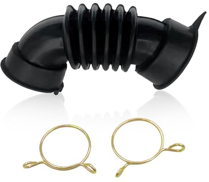 Kaletoo Replace Part Number:DC67-00467A 1PCS Dispenser Drawer to Drum Hose Colors：Black With 2 Metal Clamps