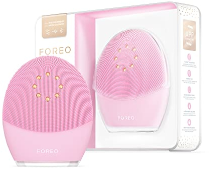 FOREO LUNA 3 plus pelle normale - Spazzola pulizia viso termoterapica - Lifting mirato a microcorrente - Ultraigienico - Skicare e lifting viso - Massaggiatore viso T-Sonic - Collegabile all’app