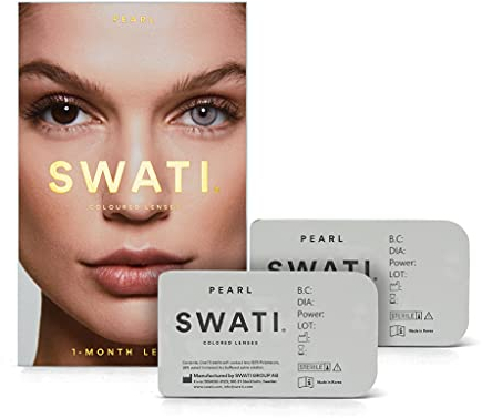 Pearl (Grau) - 1 Monate Kontaktlinsen Farbig - SWATI Cosmetics Natürlich Aussehende Kontaktlinsen