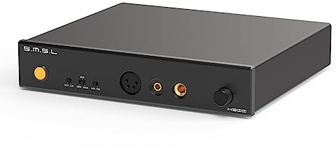 SMSL H300 Full Balanced HiFi Headphone Amplifier, Preamplifier, 10000mW Headphone Amp, Hi-Res Audio Preamp, Home Audio Amplifier for 4.4mm/6.35mm/4-Pin XLR Headphones Headset IEM, HPA, Headamp