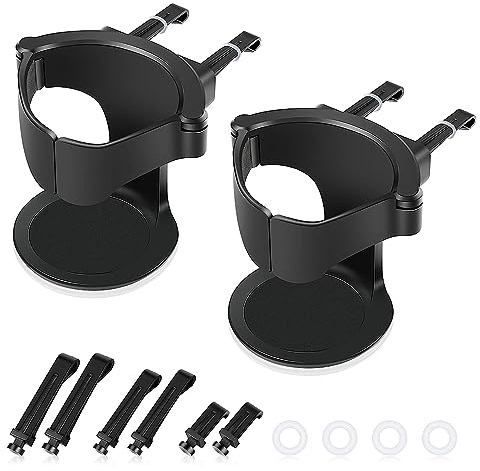 ZIOYA 2 Stück Auto GeträNkehalter Universeller Auto Becherhalter Dosenhalter GeträNke Halterung Auto Wasserflaschenhalter Auto für Aschenbecher Getränkedose Flaschenhalter(Schwarz)