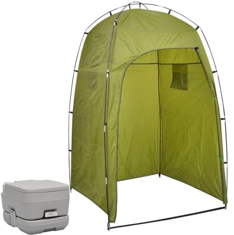 AUUIJKJF Heimartikel, tragbare Camping-Toilette mit Zelt, 10 + 10 l, Anzugmöbel
