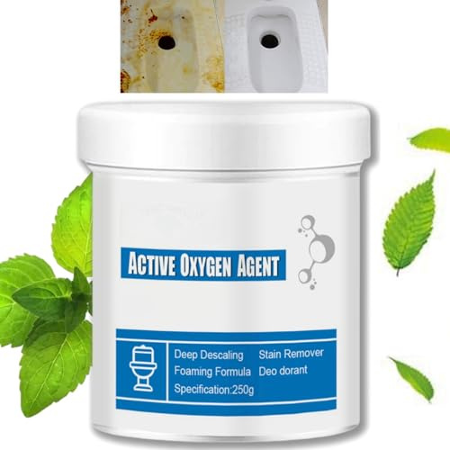 250g Toilet Active Oxygen Agent,Toilet Bowl Cleaners,Touch Free Fizzy-Foam Toilet Cleaner,Sink&Drain Cleaner,Toilet Foam,All Purpose Cleaning Powder Toilet Bowl Foam Cleaner,Limescale Remover Toilet