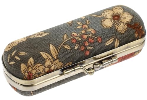 VALICLUD Retro Lipstick Holder with Mirror Compact Vintage Lipstick Case for Purse Lightweight Travel Cosmetic Organizer