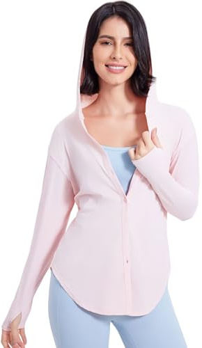 Camiseta Proteccion Solar Mujer Manga Larga Ligeras UPF 50+ Deporte UV Ropa