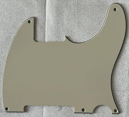 Plektrumschutz für US-kompatible Fender Esquire Telecaster, 5-Loch-Rohling, Gitarren-Pickguard, Schlagplatte (3-lagig, Vintage-Gelb)
