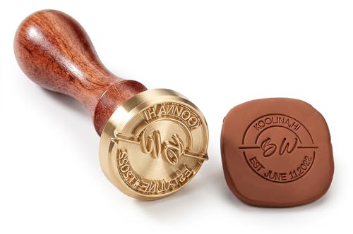 Personalisierter Töpferstempel - Benutzerdefinierte Keramikstempel mit Ihrem Logo,12mm Dicke Messingform Buchstabenstempel für Ton,Keramik-Stempels für Bastelarbeiten,Einzigartiges Geschenk für Töpfer
