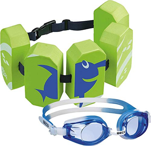 Unbekannt ECO Schwimmgürtel 5 Pads Sealife 2-6 Jahre (Grün + Brille)