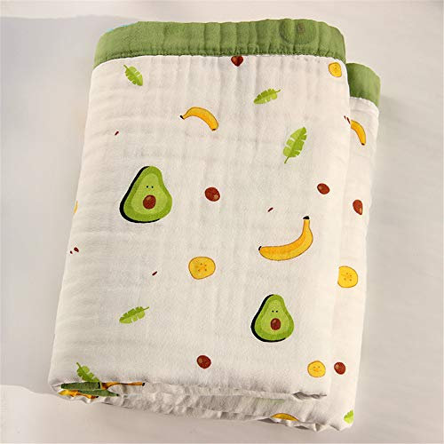 Chickw1 Baby Musselin Babydecke Kuscheldecke, Superweich Baumwolle Kinderdecke Krabbeldecke Perfekt für Kinder et Baby Kinderwagen, Kleinkindbett und Babyschale (110 * 110cm,Dunkelgrün)