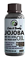 AFRO 100 Percent Pure Golden Jojoba Oil (10ml), Raw Unrefined Virgin Organic Cold Pressed Carrier Face Hair & Skin Care Oil TRAVEL SIZE|