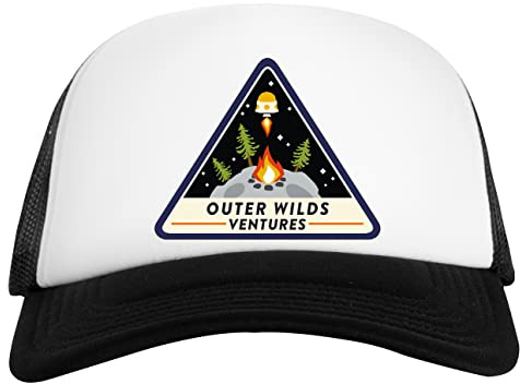 Outer Wilds Ventures Patch Vit Svart Unisex Baseboll Keps White Black Baseball Cap