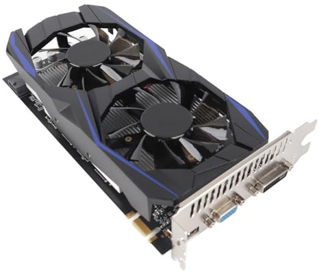 VBESTLIFE Carte Graphique GTX550Ti, 6 Go 192 Bits GDDR5, Prise en de L'interface Multimédia DVI VGA HD, PCI Express 2.0, Double Ventilateur de Refroidissement, Carte Graphique de