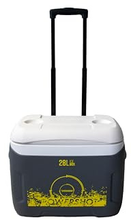 Kühlbox - 28L - Mit Rollen & Teleskopstange - Ohne Strom - Ideal, um den ganzen Sommer frisch zu picknicken !
