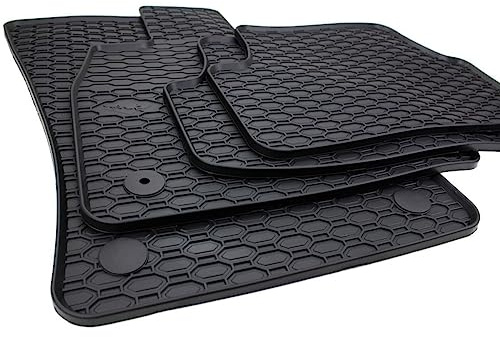 kfz-premiumteile24 Premium Waben Gummimatten Kompatibel mit Cupra Formentor alle + Leon (KL) nur e-Hybrid ab 2020 Fußmatten Automatten Gummi Allwetter 100% Passgenau