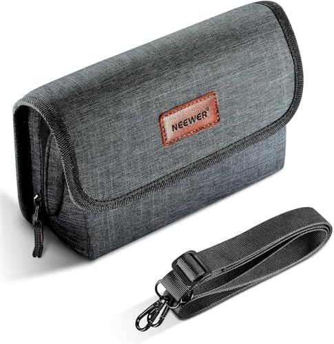 NEEWER Estuche para Filtros Lente Cámara con Carcasa Dura Resistente al Agua, 6 Bolsillos Suaves, Correa de Hombro, Bolsa para Filtros de Fotografía para Filtros Cuadrados 4''x 4'', 4''x 5.65'',PB025