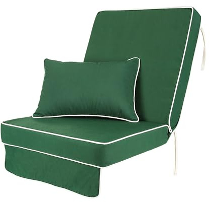 Alfresia Swing Seat Replacement Cushion with Back Rest | Deep foam filling with durable polyester cover for comfortable outdoor use