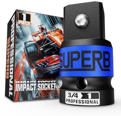 KIRXST 1 pezzi Adattatore Bussola, Set di Adattatori Chiave Cricchetto, Adattatore per Bussola di Impatto 3/4 a 1 per Chiavi a Cricchetto e Dinamometrica