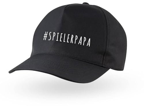 Tassenbrennerei Kappe mit Spruch - Spielerpapa - Mütze lustig als Geschenk für Papa, Männer - Cap Fußball-Geschenke für Väter vom Sohn