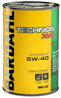 Bardahl - TECHNOS XVS 5W-40 - Olio Motore per Auto, Lubrificante per Motori Benzina e Diesel di Ultima Generazione, Olio ad Alte Prestazioni, Allunga la Vita e Pulisce gli Organi del Motore, 1 L