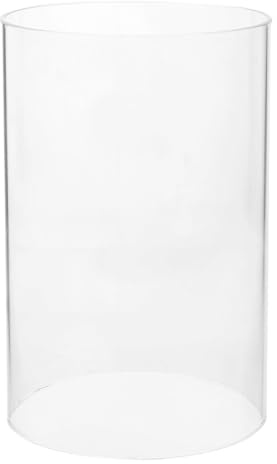 Glas Hurrikanzylinder 15x10cm aus Klarglas Winddicht | Offene Glaszylinderhülle, Hohe Transparenz, für Restaurants und Hochzeiten, Minimalistisch Elegant