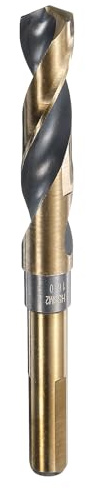 QUARKZMAN M2 HSS Spiralbohrer 16mm, Schaftdurchmesser 1/2, Cobalt Metallbohrer Länge 150mm Bohrer für Edelstahl, Kupfer, Holz, Oxidationsschwarzbeschichtung