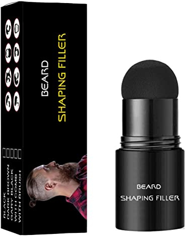 NUSITOU Bartformungs Concealer Satz Schwarz mit Kleiner Bürste Bartfüller Stift für Sicheres Bartverdicken und Präzises Formen für Männer Bartpflege zu Hause