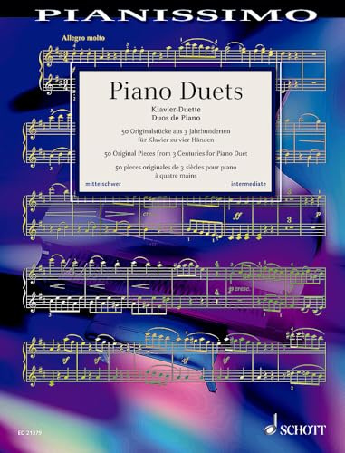 Klavier-Duette: 50 Originalstücke aus 3 Jahrhunderten. Klavier 4-händig. (Pianissimo)