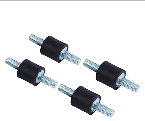 Keenso Gummipuffer M4, Gummi Vibrationsdämpfer Halterungen Luftkompressorpumpe Schwingungsdämpfer Anti Vibration Gummilager (M4 10 * 10)