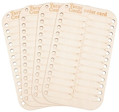 PandaHall 4 x Stickgarn-Organizer Aus Holz Kreuzstich-Fadenhalter 26 Positionen Faden-Organizer Doppelseitiger Fadensortierer Für Heimwerker-Nähzubehör Handarbeit Fadenorganisation Handwerk