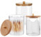 Cotton Pad Holder, 3 Pcs Bathroom Jars Cotton Pad Holder with Lids Cotton Buds Holder Dispenser for Living Room Bedroom Study Room Bathroom