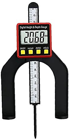 UNbit Calibro di profondità Digitale for la Lavorazione del Legno Strumento 2 in 1 for la misurazione dell'altezza ad Alta precisione for l'impostazione delle scanalature degli sconti
