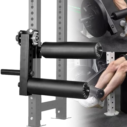 Hydravex Am Power Rack montierte Beinstrecker- und Curl-Maschine für das Heim-Fitnessstudio, 16/18/26 mm Beinstrecker-Ausrüstung im Sitzen, Verstellbarer Bein-Fitnessgeräte-Aufsatz,25mmDiameter-18mm
