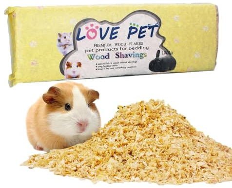 Hamster Wood Chips Guinea Bedding,Pet Wood Chips Wood Shavings Safe 1000g Hamster Cage Bedding Pet Cabin Toys Nest For Gerbils