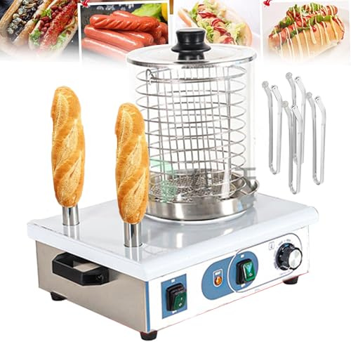 XSDAJSD Griglia per Salsicce Commerciale, vaporiera elettrica Professionale con Contenitore Termico Rimovibile per Food Truck per la Colazione