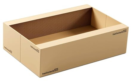 MotiveTech Rascador para Gatos, Rascador de Cartón, Caja Rascadora, Almohadilla Rascadora para Gatitos Dormidos