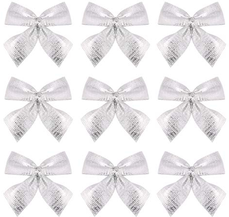 Garneck Hochzeitsdekoration 24Pcs Glitzer Weihnachtsband B?gen Baumschmuck ?nze Dekorationen Urlaub Weihnachten Party Dekorationen H?ngen Ornamente Splitter Hochzeitsdekorationen