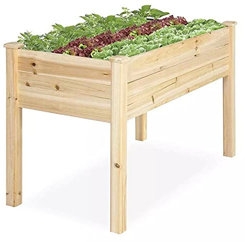 en Bois Lit De Jardin Surélevé, Rectangle Bac à Fleurs Extérieur, Planteur Boîte Résistant à L'humidité-pour Rebord De Fenêtre, Patio,décoration Intérieure, Porche