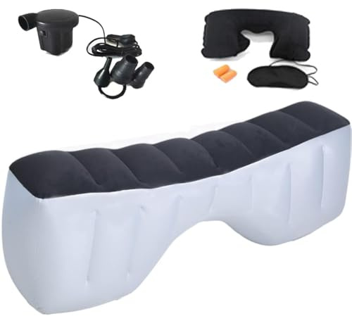 Icelus Inflatable Car Air Mattress Back Seat Gap Pad with Air Pump | 51.2×10.6×14.6 Portable Cushion Camping Sleeping Gap Pad Air Couch for Car,SUV