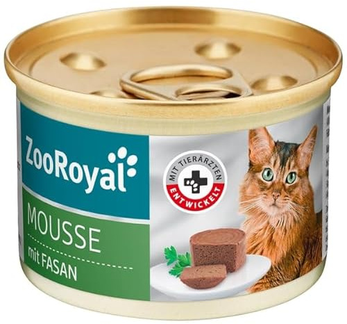 ZooRoyal Katzen Mousse mit Fasan 12x85g katzenfutter nassfutter alleinfuttermittel Multipack