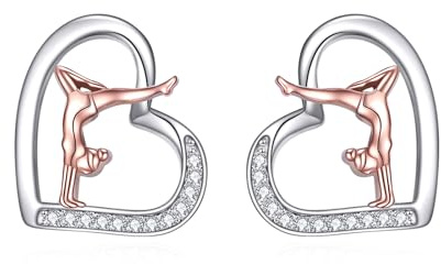 YFN Boucles d'Oreilles Gymnastique - Bijoux Sportifs pour Gymnastes - Cadeaux pour Femmes et Filles