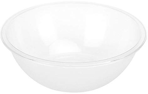 Miskall Grands bols de service ronds en acrylique transparent, pour salade et fruits, plats de Buffet, vaisselle pour fêtes