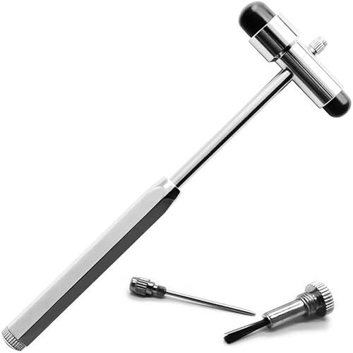 Reflexhammer nach Trömner, Perkussions-Reflexhammer, Neuro Reflexhammer mit Pinsel und Nadel für Hautreflexe und Oberflächenreaktionen