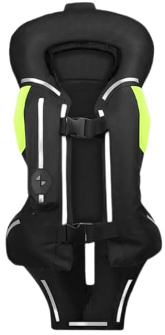 GDNKP Airbag Weste Motorrad Für Erwachsene Reiten Herren Damen Reflektierende Jacke Reitsport Absturzsicherung Schutzausrüstung,Schwarz,M