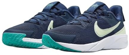 NIKE Star Runner 4 Nn (PS), Zapatillas, Azul Oscuro y Amarillo Claro, 31 EU